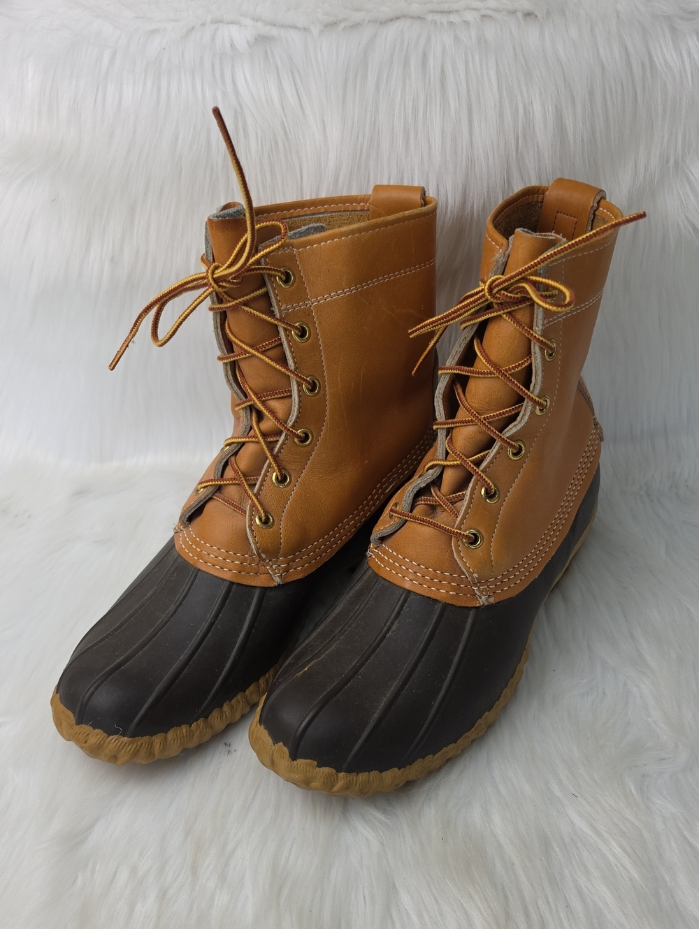 L.L. BEAN Maine Hunting Shoe 6 Eye Lace Up Duck Outdoor Preppy Classic Boot 7
